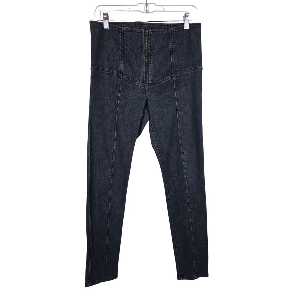 Prairie UnderGround Exposed Zipper Front Denim Women's Skinny Jeans M